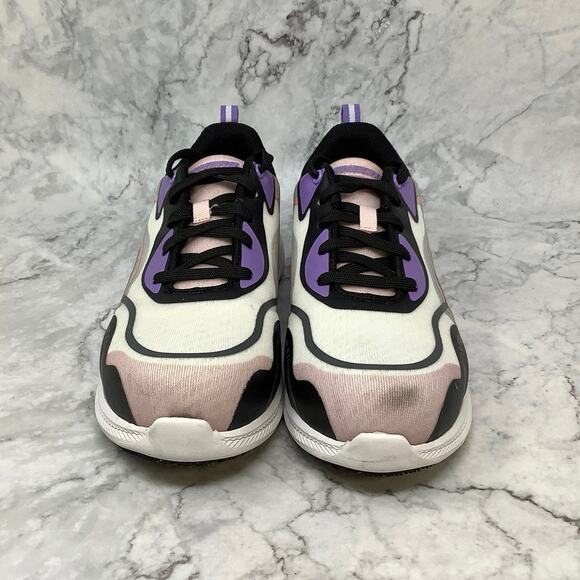 Skechers Size 9 White Black Multi Carbix Work Shoes Lace Up Composite Toe P16-19 - Picture 2 of 12